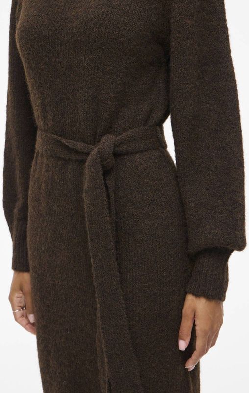 VILA Gebreide jurk 'LAMPE'  donkerbruin