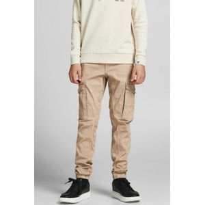 JACK & JONES JUNIOR tapered fit cargobroek JPSTPAUL beige-