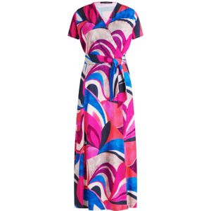Betty Barclay jurk met grafische print roze/blauw/crème