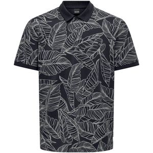ONLY & SONS polo ONSVAIL met all over print dark navy