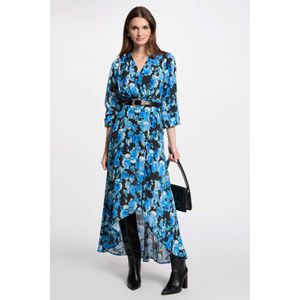 Morgan midi jurk blauw