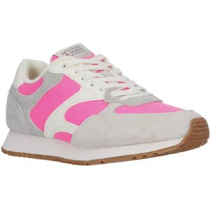 Scotch & Soda suède sneakers roze/grijs