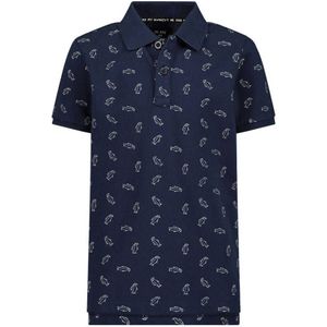 Me & My Monkey polo van katoen donkerblauw