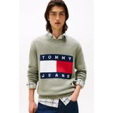 Tommy Jeans - Gebreide Pullover - Effen - Regular Fit - Zuiver Katoen