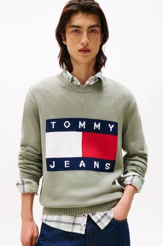 Tommy Jeans - Gebreide Pullover - Effen - Regular Fit - Zuiver Katoen