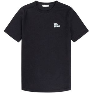 Off The Pitch slim fit T-shirt Fullstop met backprint zwart