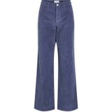 VILA - Vibabette Rw Wide Corduroy Pants - Blauw - Ribbroeken