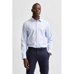 SELECTED HOMME slim fit overhemd SLHETHAN lichtblauw