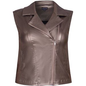 Exxcellent coated gilet brons