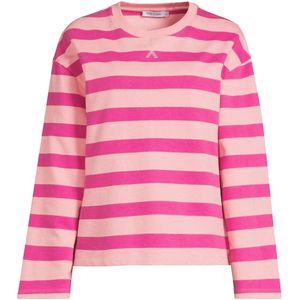 Anytime gestreepte sweater Roze