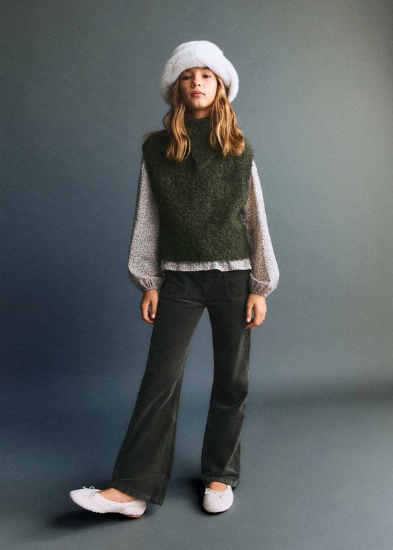 Mango Kids fluwelen flared broek