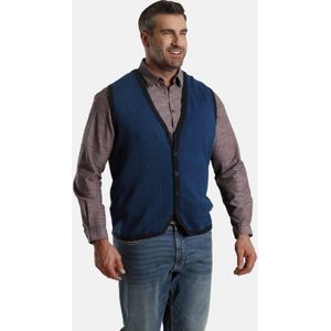 Charles Colby gilet DUKE KALMAN Plus Size blauw