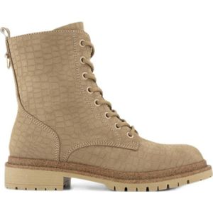 Graceland - Veterboots - Beige - Dames - Imitatieleer met Dierenprint