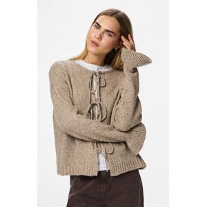 Pcjimma - Gebreid Vest - Ronde Hals - Lange Mouwen - Soepelvallende Pasvorm