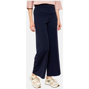 LOLALIZA wide leg regular waist broek marineblauw
