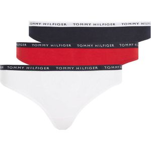 Tommy Hilfiger string (set van 3) rood/zwart/wit