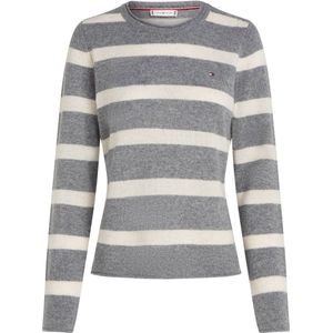 Tommy Hilfiger gestreepte wollen top grijs/ creme