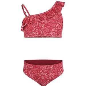 No Way Monday crop bikini met ruches rood/wit