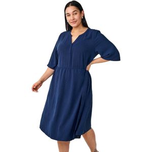 Zizzi midi jurk donkerblauw
