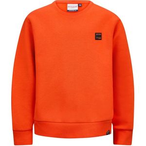 Retour Jeans sweater Hakar met backprint oranje