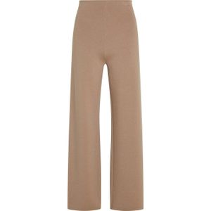 Calvin Klein high waist straight fit broek met wol beige