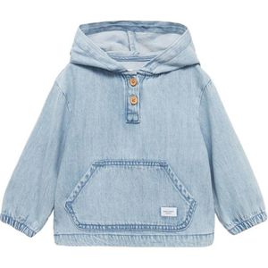 Mango Kids denim hoodie changeant blauw