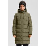 Vacht - Lange Gewatteerde Jas - Synthetische Voering - Met Capuchon - Voor Buiten