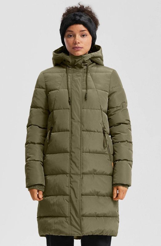 Vacht - Lange Gewatteerde Jas - Synthetische Voering - Met Capuchon - Voor Buiten