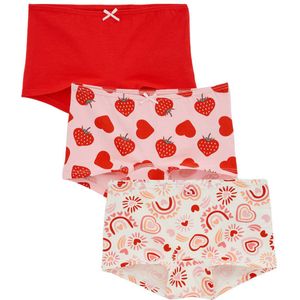 WE Fashion hipster - set van 3 roze/rood