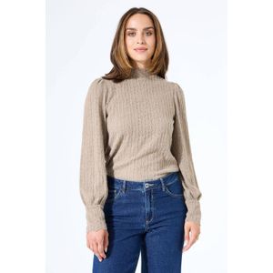 GARCIA - Longsleeve - Bruin - Effen T-shirt - Lange Mouw