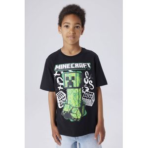 NAME IT KIDS Minecraft T-shirt zwart