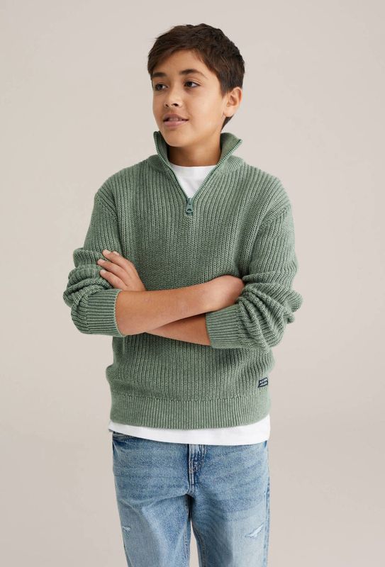 WE Fashion - Gebreide Trui - Jongens - Met Rits