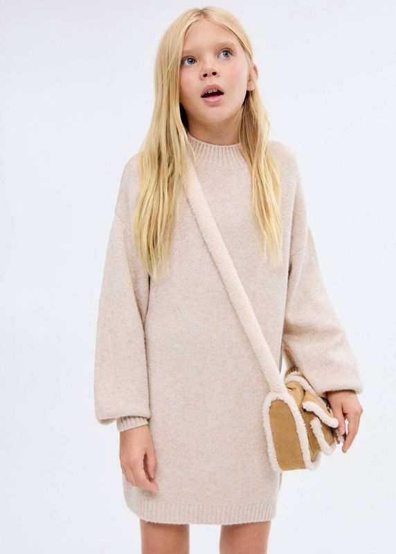 Mango Kids gebreide jurk met wol