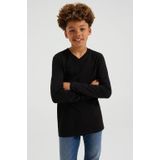 WE Fashion Jongens basic T-shirt met V-hals