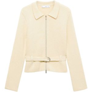 Mango gebreid vest met wol beige