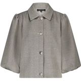 Tramontana cropped blazer grijs melange