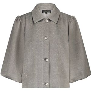 Tramontana cropped blazer grijs melange