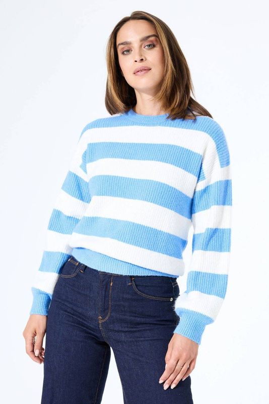 GARCIA - Gebreide Trui - Blauw