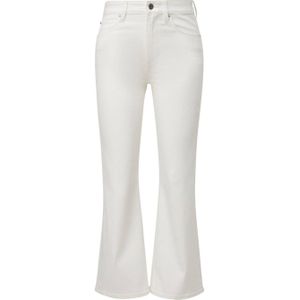 s.Oliver cropped high waist slim fit jeans ecru