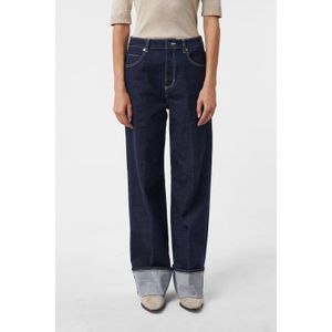 comma casual identity straight leg jeans dark blue denim