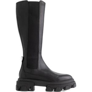 NIKKIE Dalia high Boots chunky leren laarzen zwart