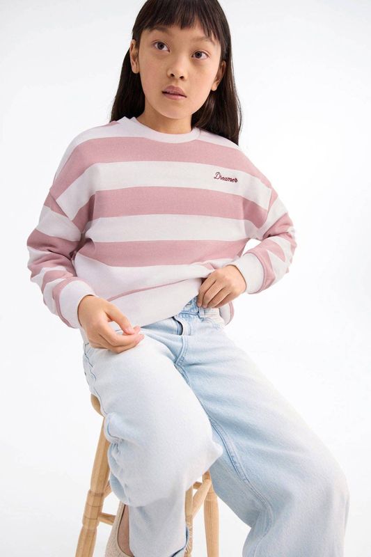 Mango - Kids Sweater - Lange Mouwen - Ronde Hals - 100% Katoen
