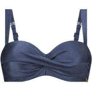 ten Cate Beach TC WOW voorgevormde beugel bikinitop met textuur donkerblauw