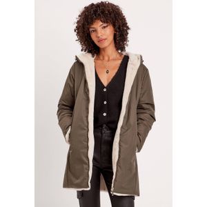 Cache Cache - Jas - Donkergroen - Dames - Met Capuchon - Teddy Detail