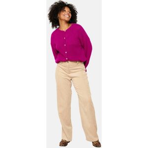 LOLALIZA corduroy loose fit broek light camel