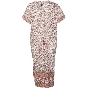 VERO MODA CURVE jurk met all over print rood/wit