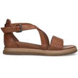 No Stress leren sandalen cognac