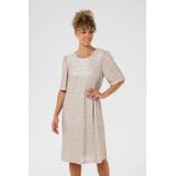 Cream midi jurk crème