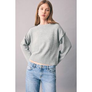 MANGO TEEN - Stitch2 - Trui - Lichtgrijs - Gebreide Truien