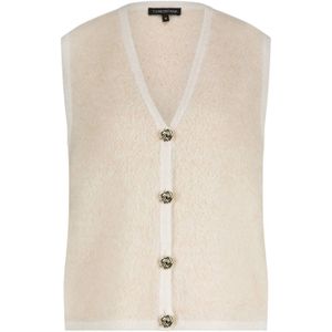 Tramontana gebreid vest crème